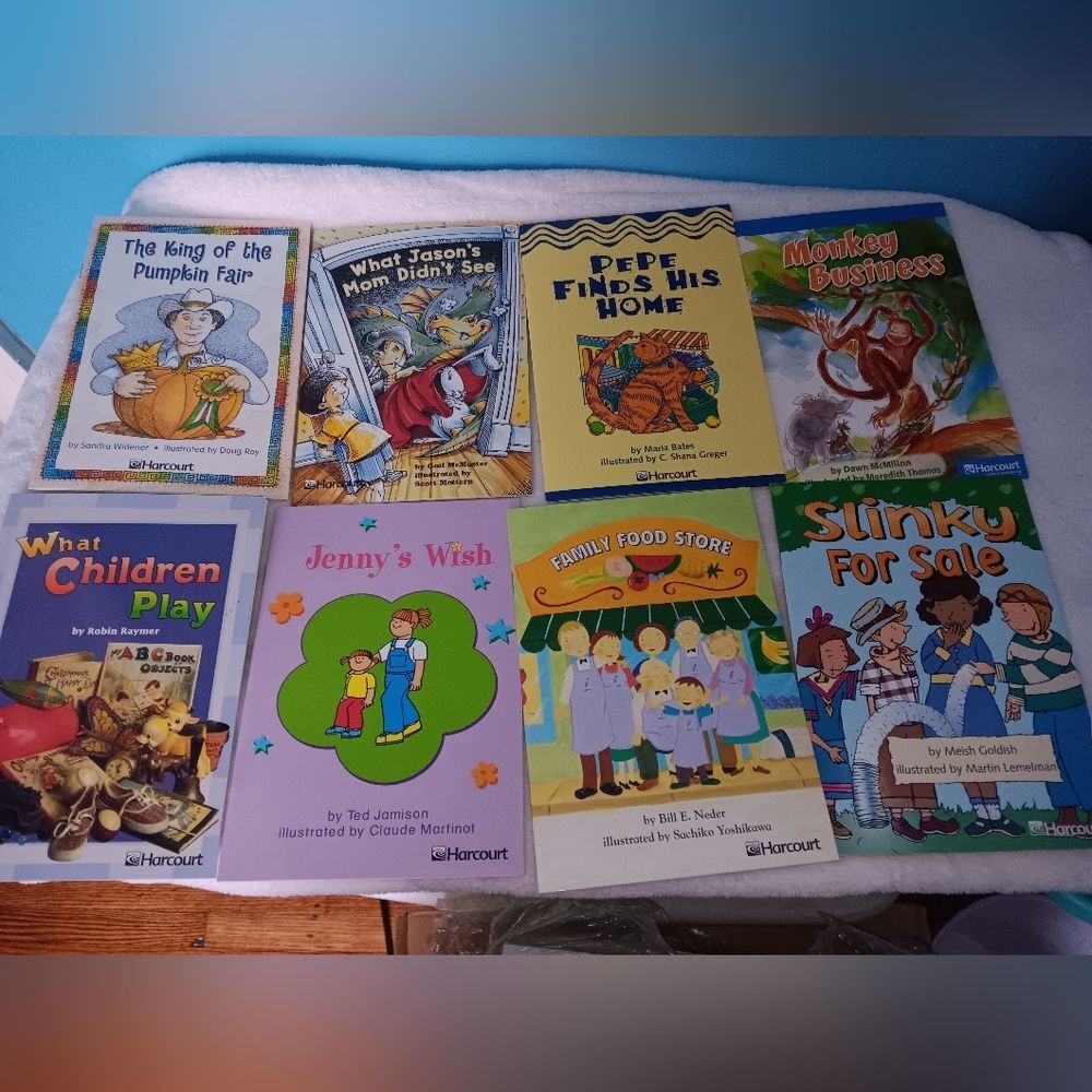 Harcourt Second Grade Reading Book Lot Of 8